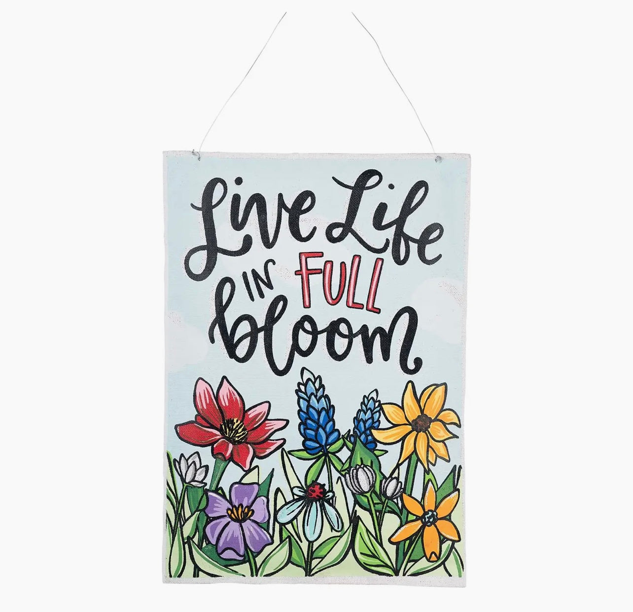 Live Life/Welcome Friends Reversible Burlee