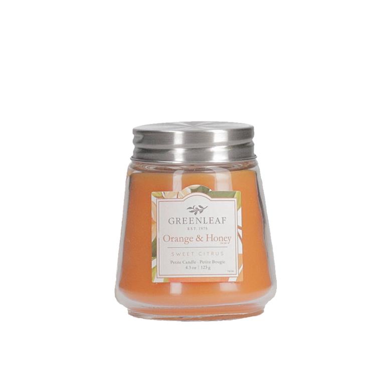 Green Leaf Orange and Honey Petite Candle