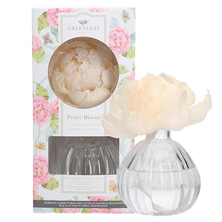 Green Leaf Peony Blooms Flower Diffuser