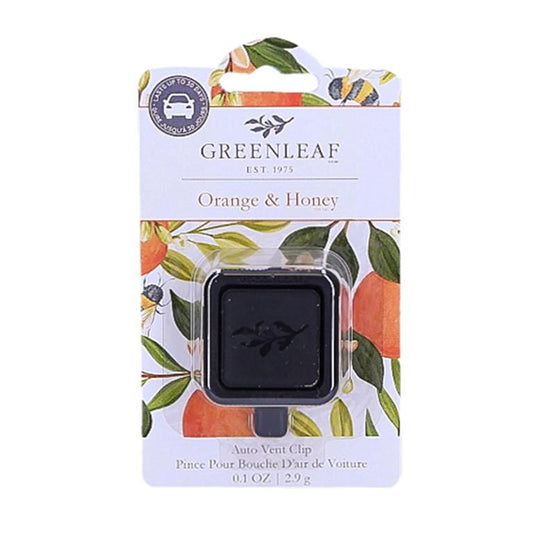 Green Leaf Orange and Honey Auto Vent Clip