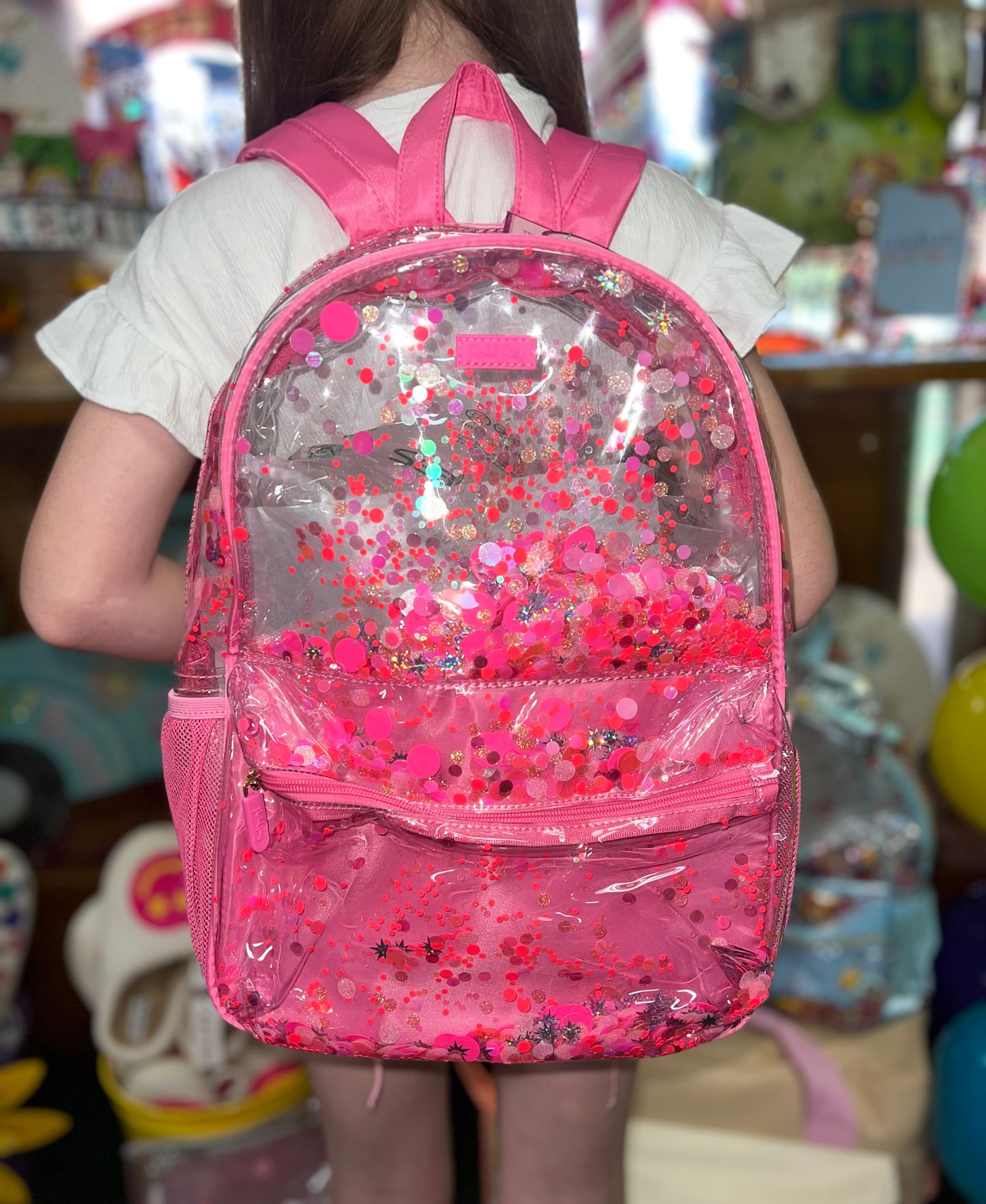 Medium Sweet Tart Trapped Confetti Vinyl Backpack