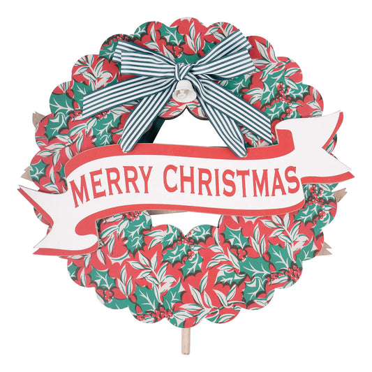 Merry Christmas Wreath Topper