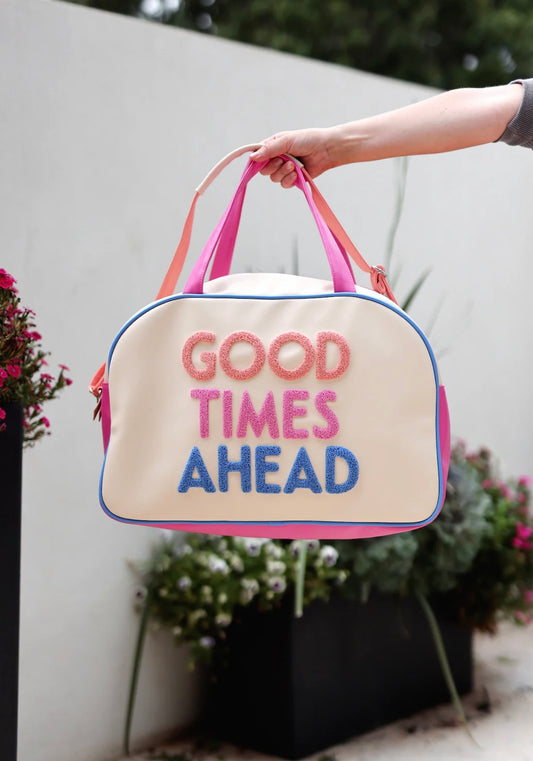 Jadelynn Brooke- Duffle Bag- Good Times Ahead- Cream/Coral