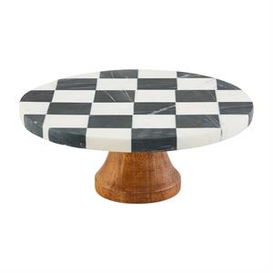 Checkered Marble Pedestal