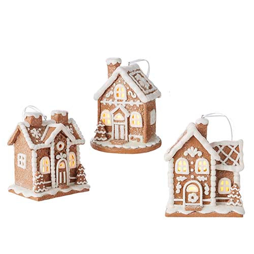 Lighted Gingerbread House Ornament