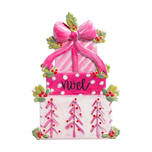 Pink Present Stack Ornament