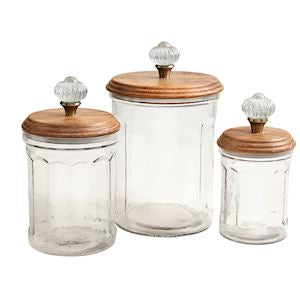 Glass Knob Canister Set