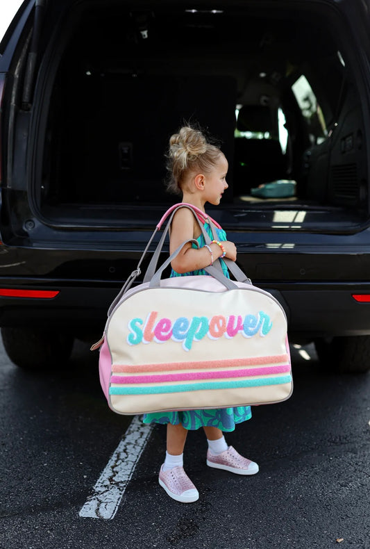 Jadelynn Brooke- Duffle Bag- Sleepover- Cream/Pink/Grey