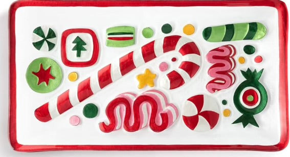 Christmas Candy Rectangle Platter