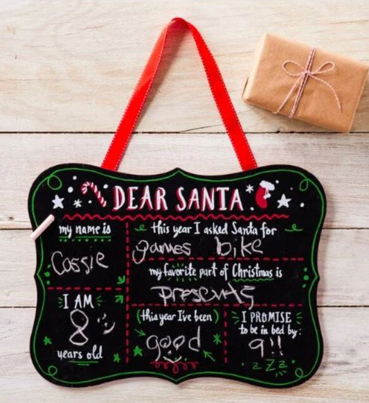 Dear Santa Chalkboard