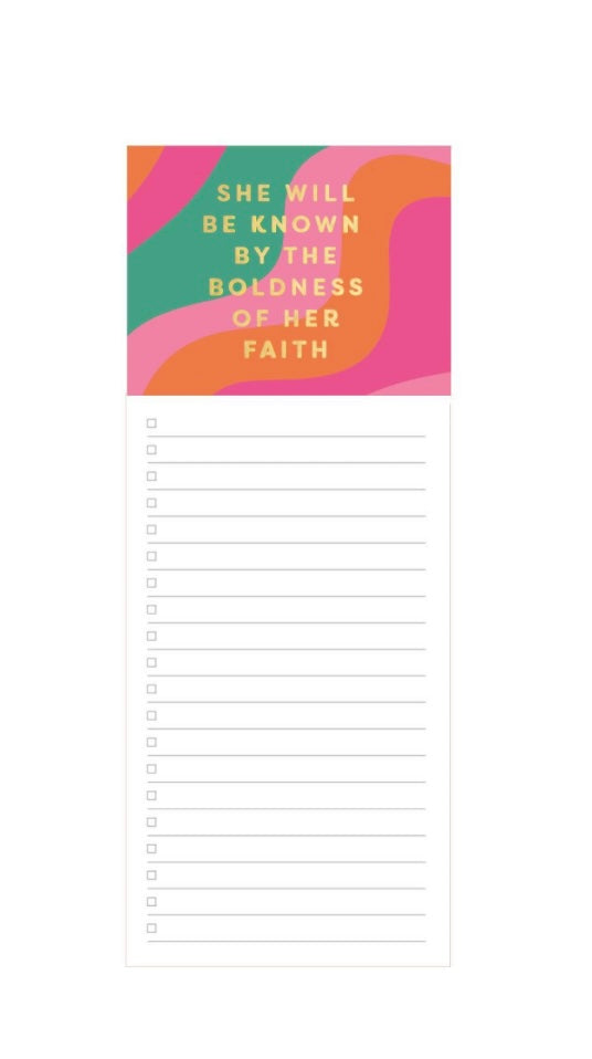 Magnetic Notepad Boldness of her Faith