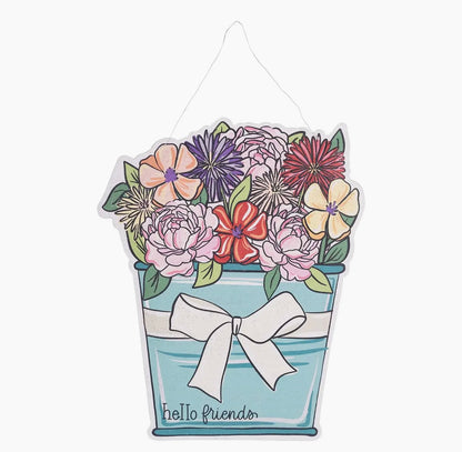 July 4th Bucket/Hello Friends Flower Bucket Burlee