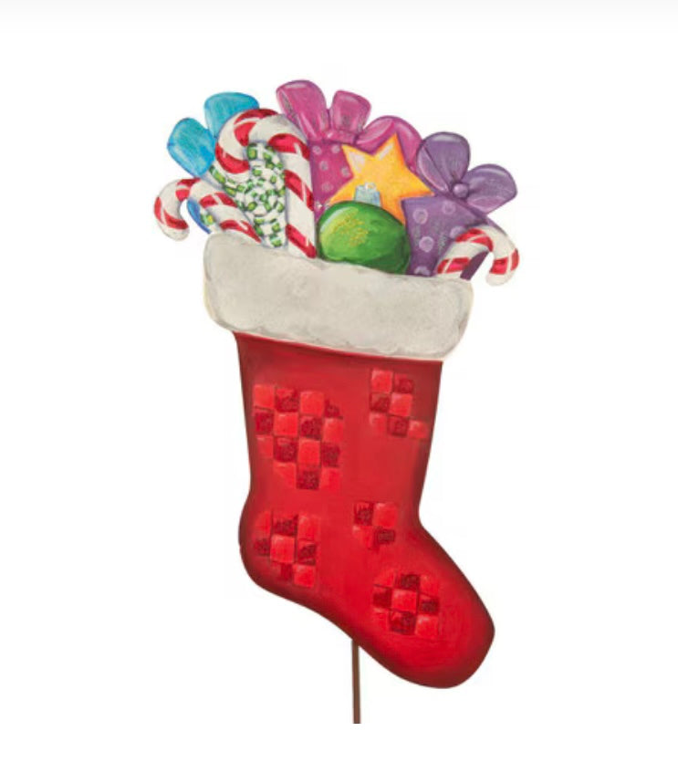 Round Top Merry & Bright Stuffed Stocking