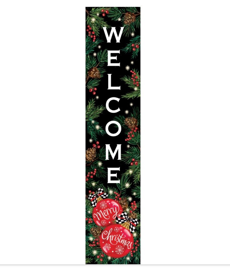 Custom Decor Red Ornaments Tall Sign