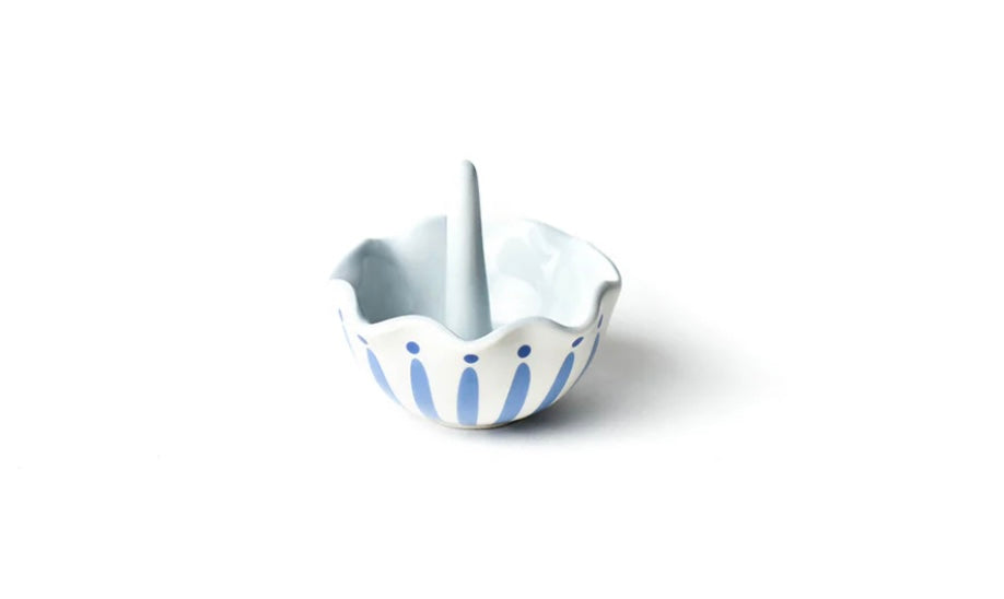 Cotton Colors Iris Blue Ruffle Ring Dish