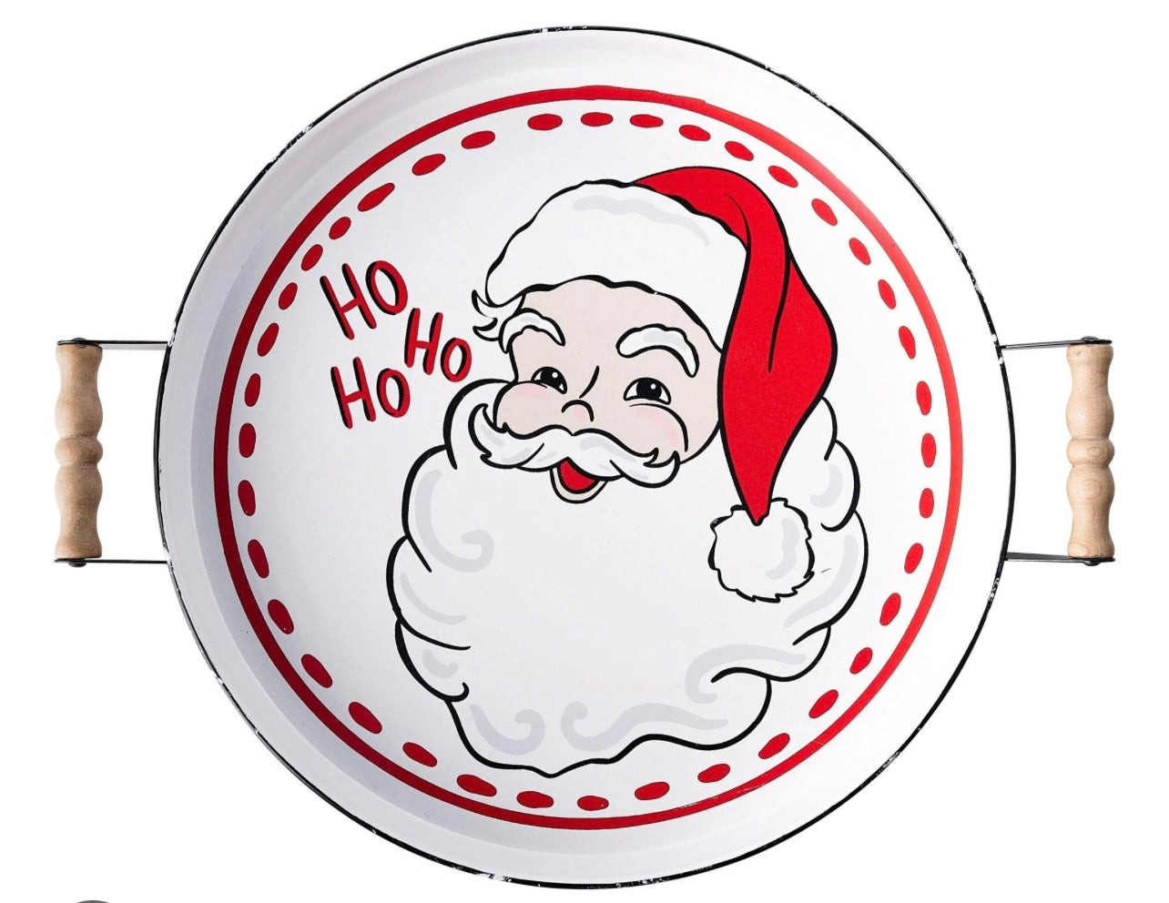 Santa Enamel Tray