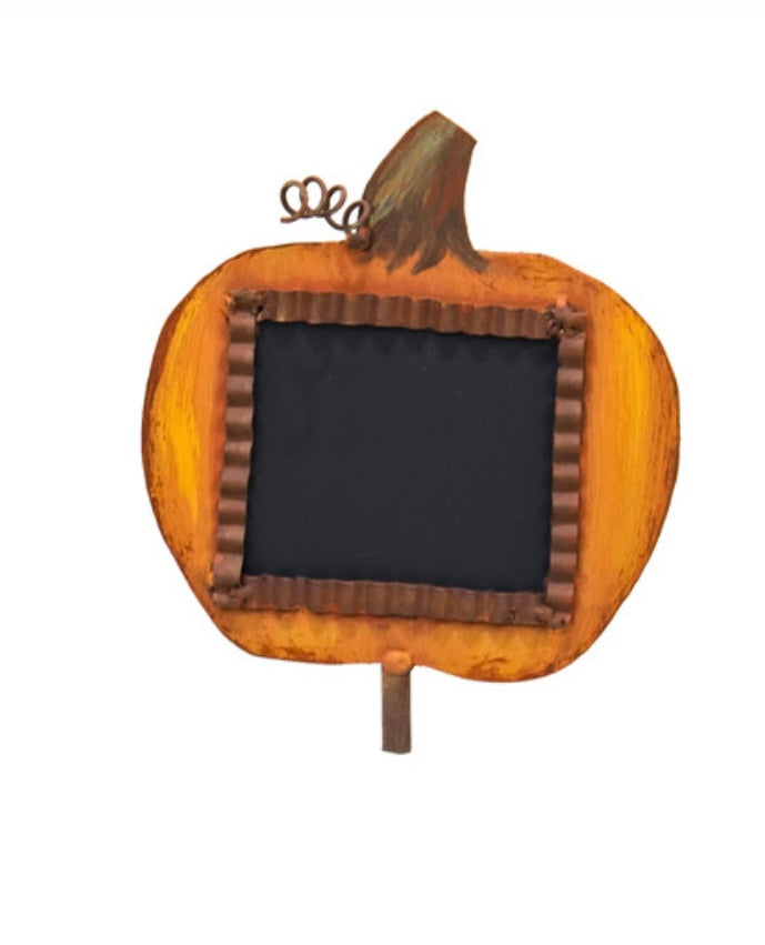 Round Top Collection Pumpkin /Chalk Board Finial