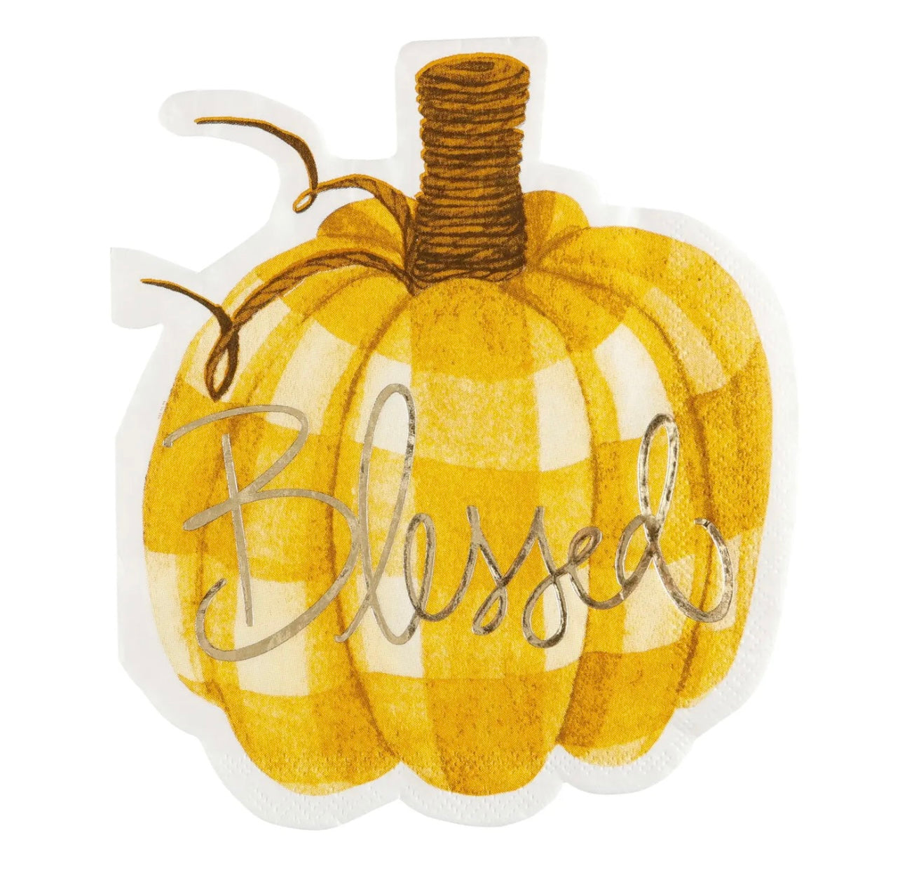 Blessed Pumpkin Diecut Beverage Napkins (16 pieces per package)