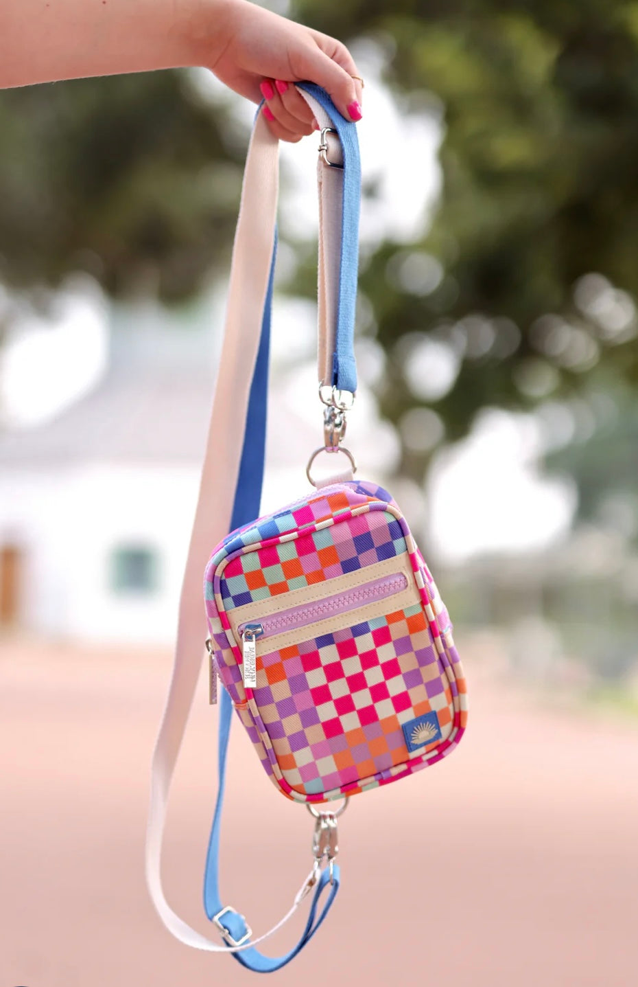 Jadelynn Brooke Crossbody Purse- Happy Checkered