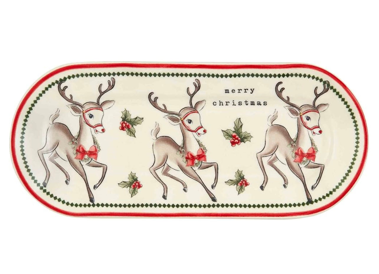 Vintage Reindeer Everything Plate