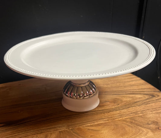 White Ped Cake Stand