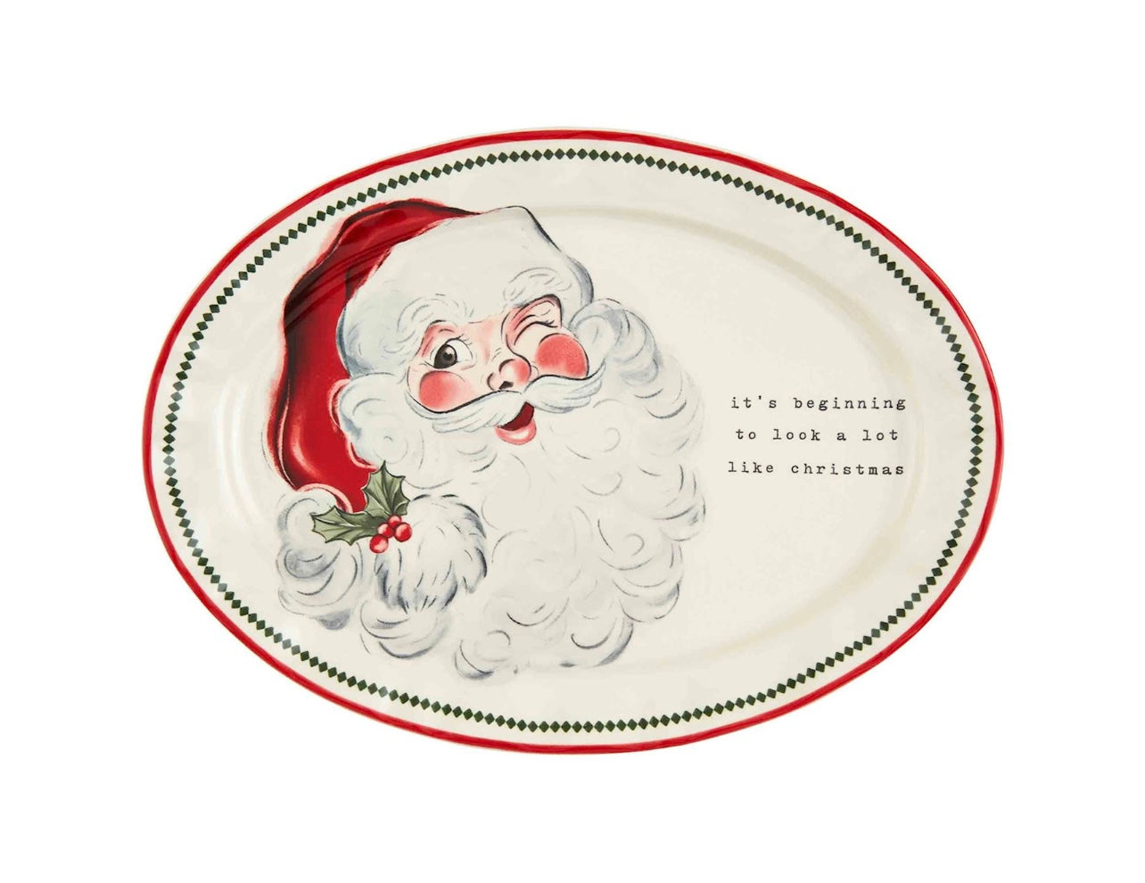 Vintage Santa Platter