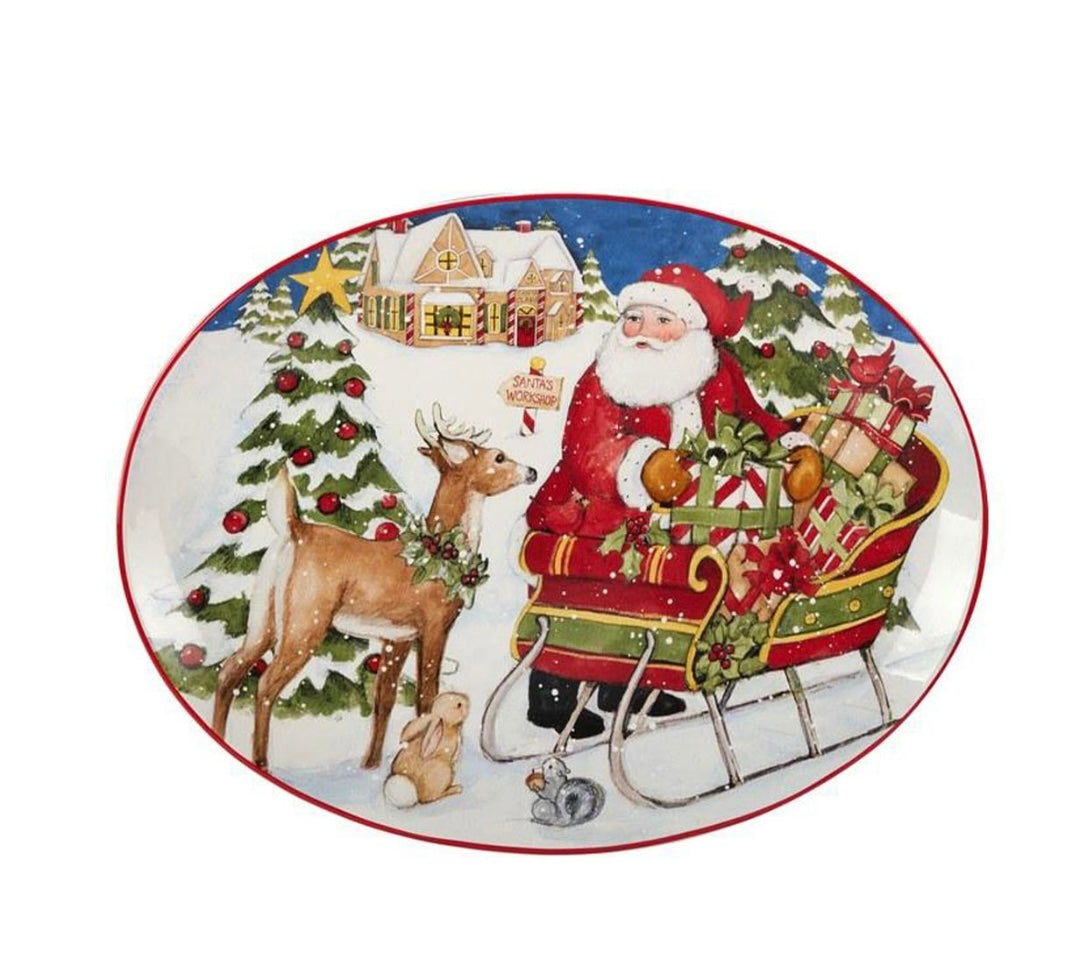 Snowy Santa Clause Platter