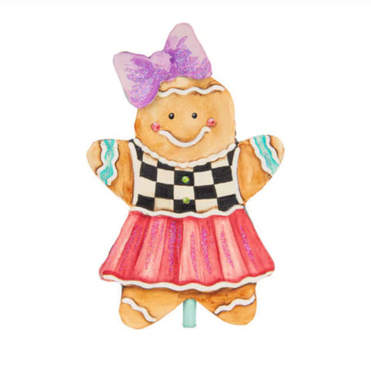 Round Top Gingerbread Girl Finial