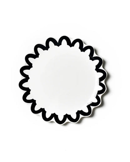 Cotton Colors Black Scalloped Place Setting