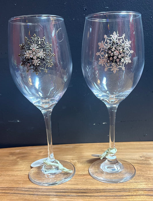 Embellished Wine Glass