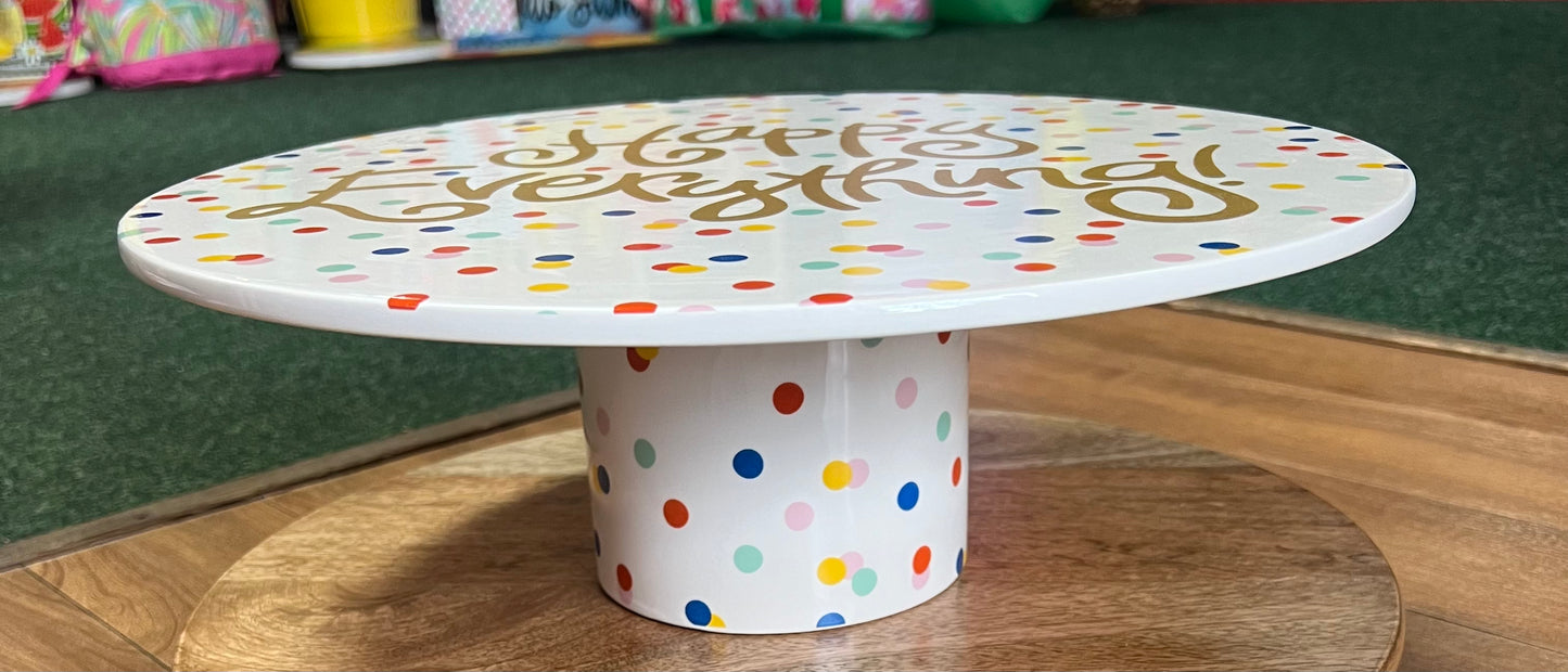 Happy Everything Happy Dot Cake Stand