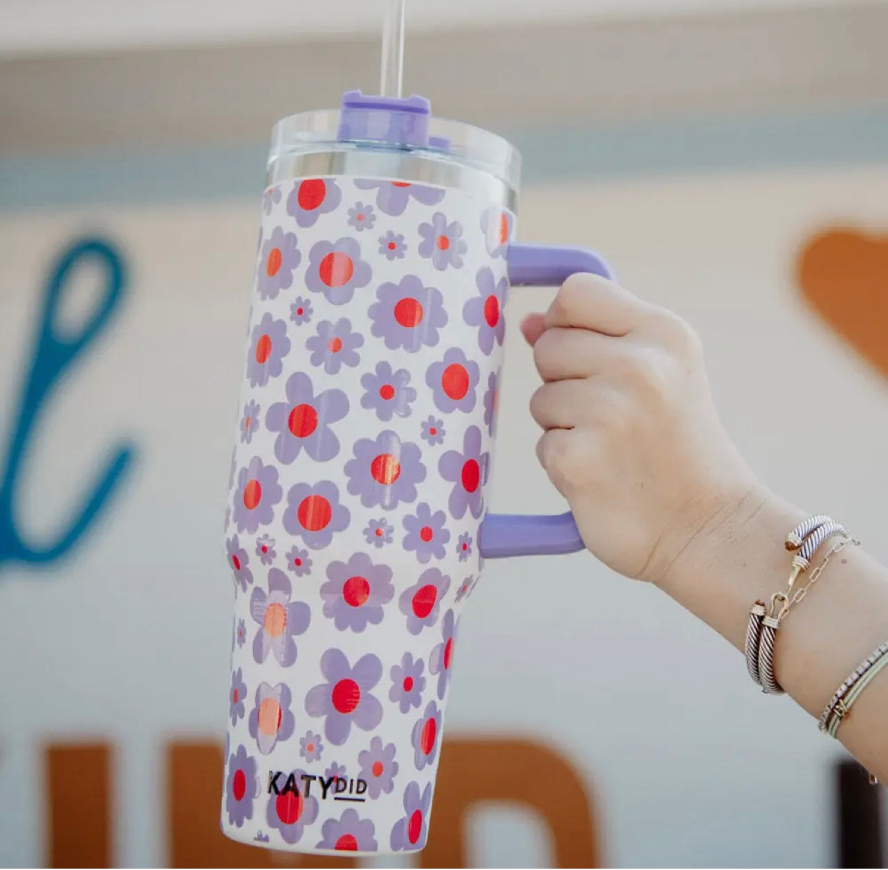 Lilac Floral 40 oz Tumbler