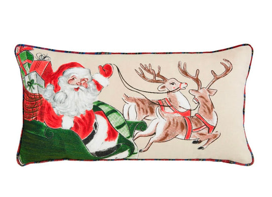 Sleigh Xmas Painted Pillow