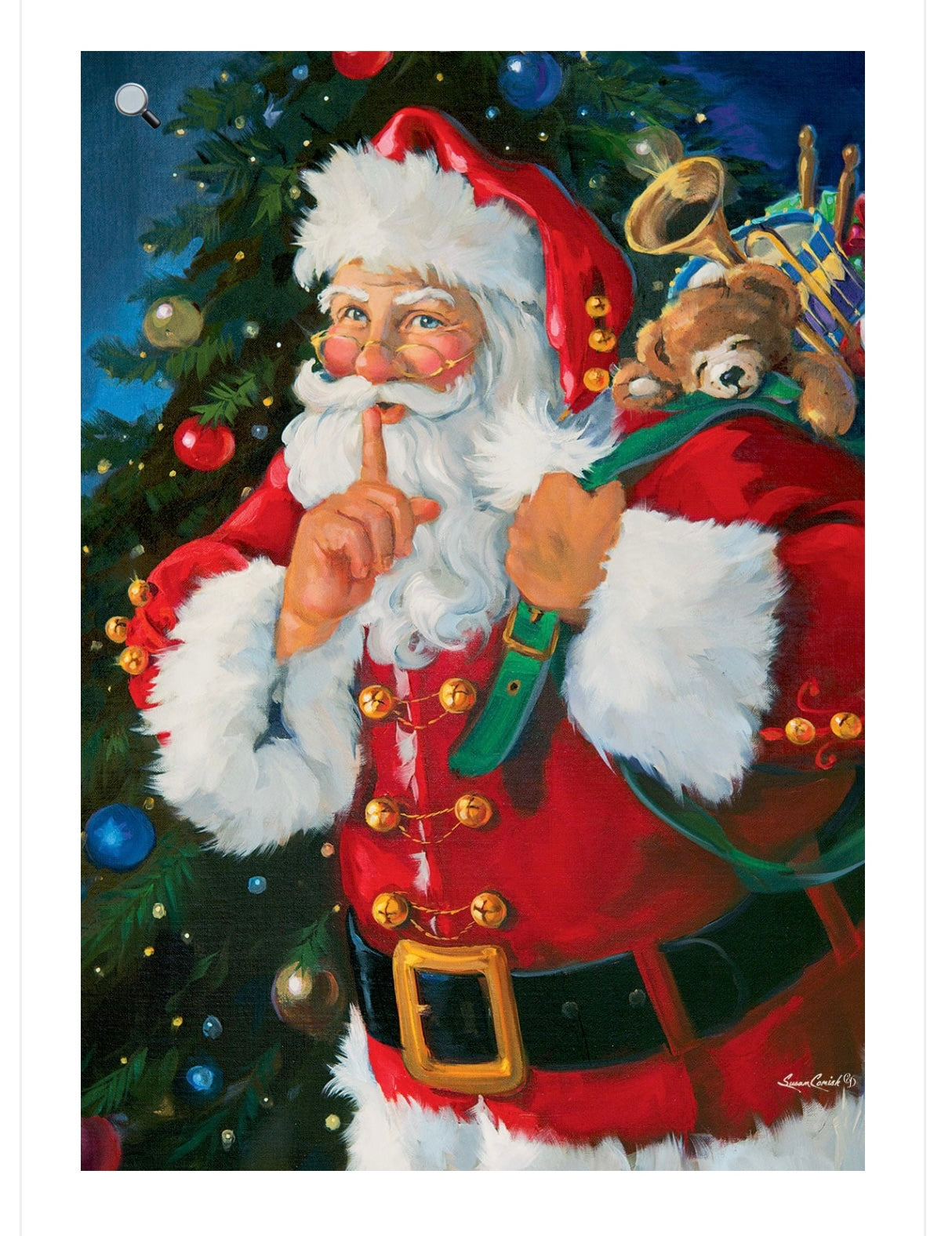 Custom Decor Whispering Santa Small Flag