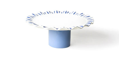 Cotton Colors Iris Blue Drop 14 Ruffle Cake Stand