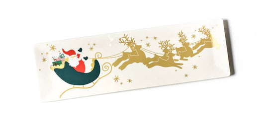 Cotton Colors Flying Santa Skinny Rectangle Tray