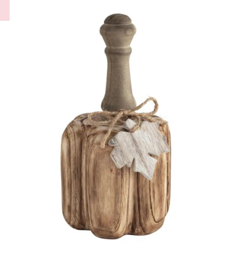 Mud Pie Small Wood Baluster Pumpkin