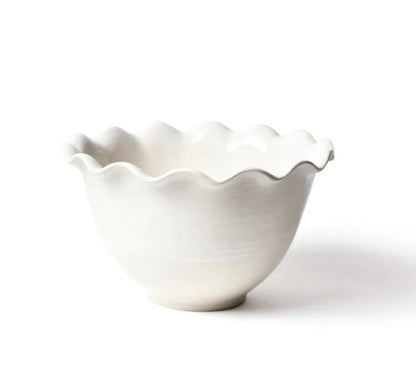 Cotton Colors Signature 9 Ruffle Bowl White