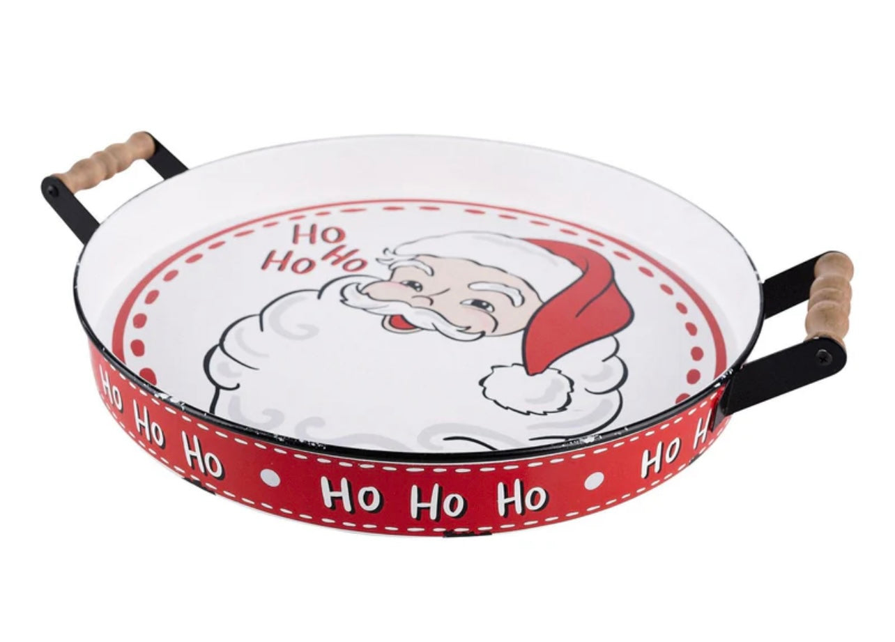 Santa Enamel Tray