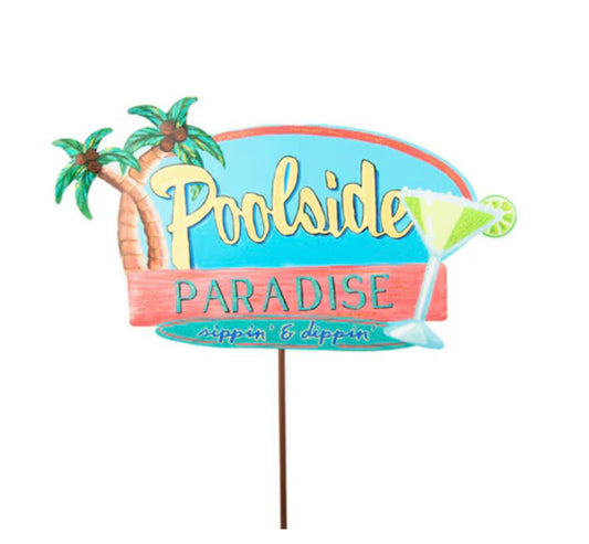 Round Top “Poolside Paradise” Sign