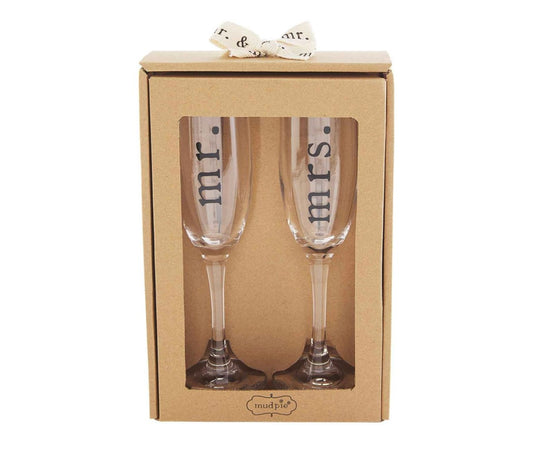 Mr & Mrs Boxed Champagne Set