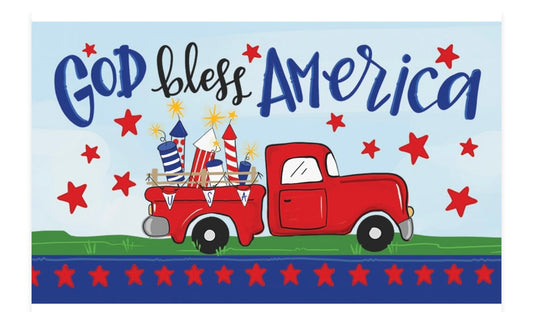 Custom Decor Fireworks Truck Mat