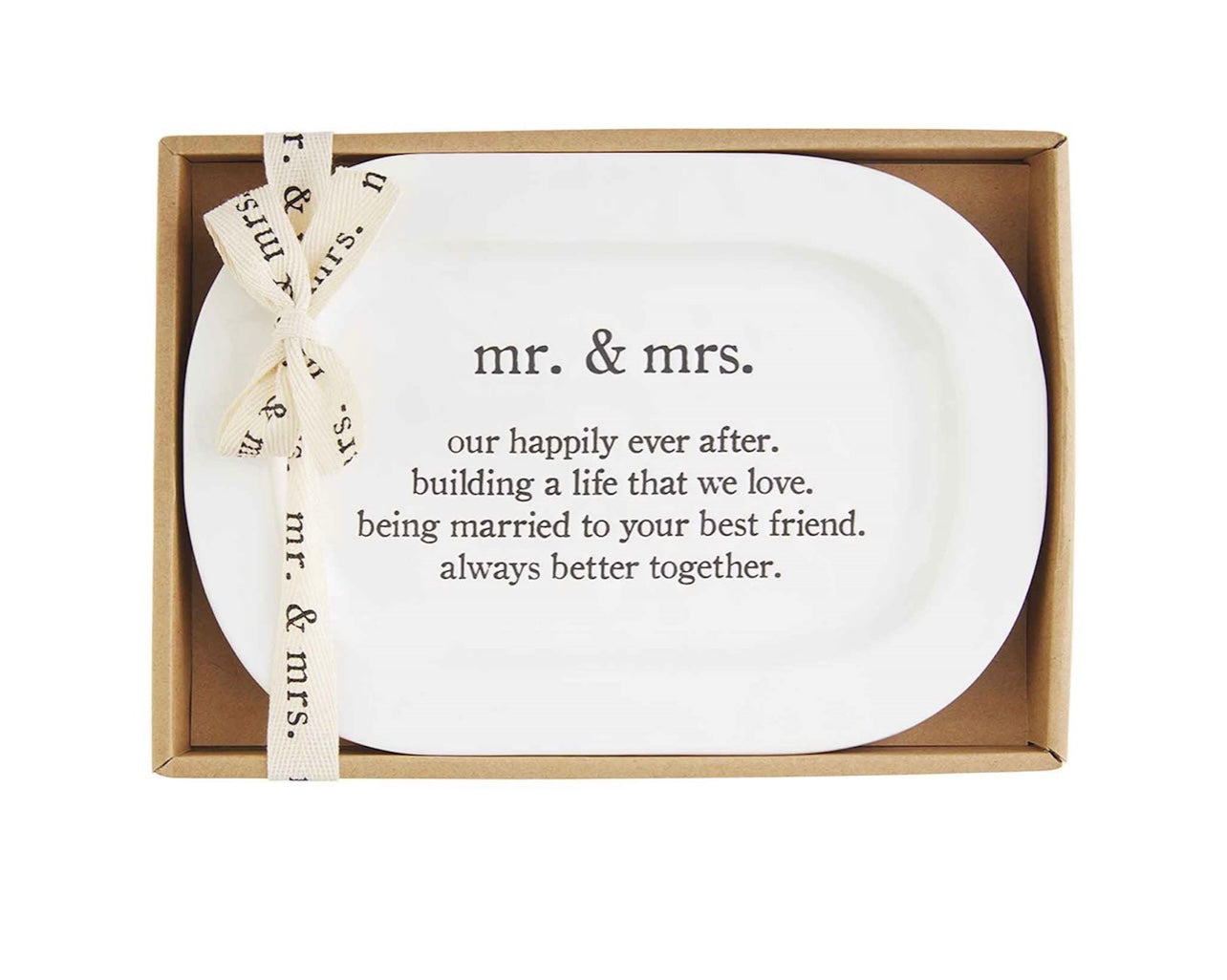 Mr & Mrs Sentiment Plate