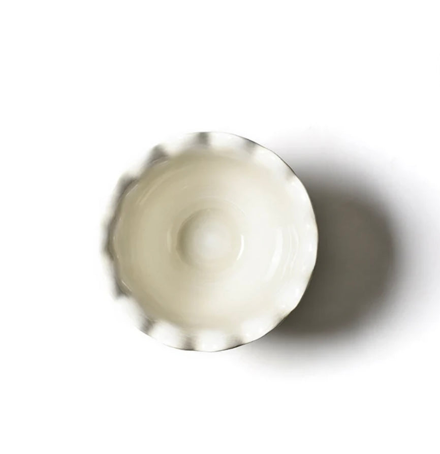 Cotton Colors Signature 9 Ruffle Bowl White