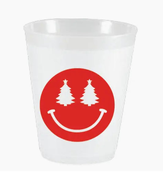 Christmas Smiley Face Red- 10 Pack