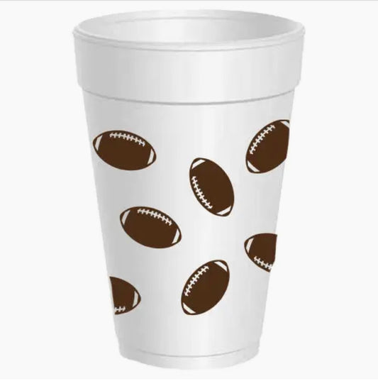 Football Wrap Styrofoam Cups- 10 pack