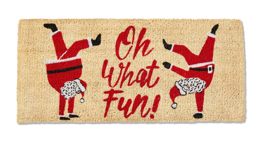 Tag Oh What Fun Santa Mat