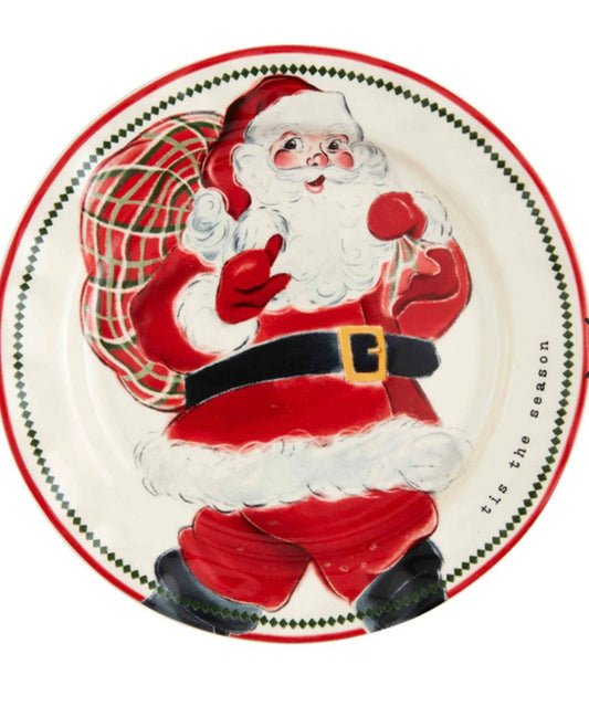 Gift sack Vintage Santa Salad Plate