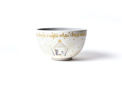 Cotton Colors Neutral Nativity 9 Footed Bowl