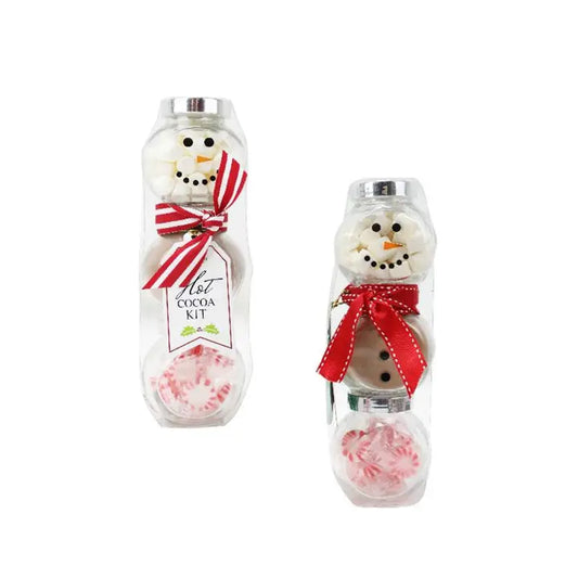 3 Stack Glass Jar- Snowman Cocoa